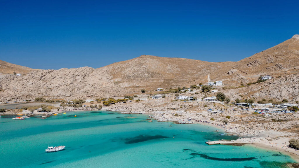 Crystal-clear waters off the coast of Paros